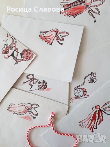 Продавам ръчно рисувани пликове, снимка 2 - Други - 53380770