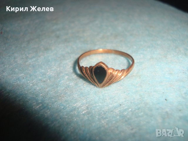 СТАРИНЕН БРОНЗОВ АРТ НУВО ПРЪСТЕН с ЧЕРЕН ОНИКС МАЙСТОРСКА ИЗРАБОТКА РЕТРО ВИНТИДЖ БИЖУ 7193, снимка 13 - Антикварни и старинни предмети - 34839784