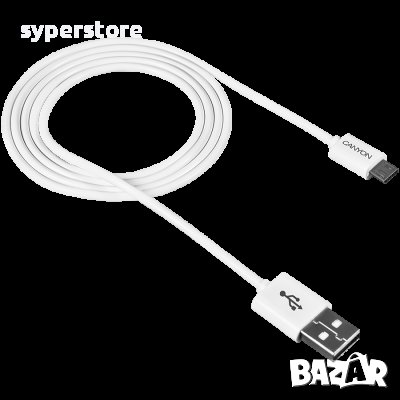 Зареждащ кабел CANYON UM-1, Micro USB cable, 1M, Бял SS30231