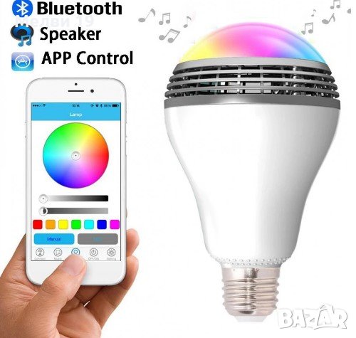 Смарт LED крушка с Bluetooth Speaker, снимка 1