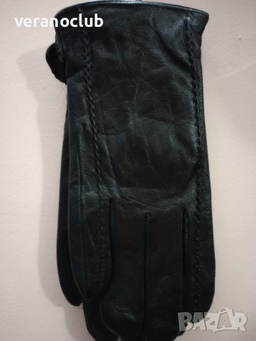 Мъжки черни ръкавици Естествена кожа, снимка 2 - Ръкавици - 43750595