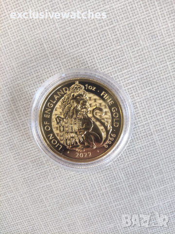 1 тройунция 24 карата Златна Монета Зверовете на Тюдорите Лъвът на Англия 2022, снимка 7 - Нумизматика и бонистика - 44861042