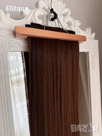 ЕКСТЕНШЪН ТРЕСА КЕСТЕНЯВ, снимка 3 - Аксесоари за коса - 53587336