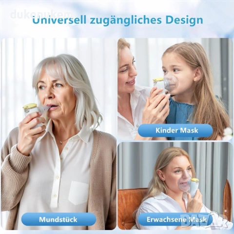 Преносим инхалатор, Mesh небулизатор за деца и възрастни, снимка 7 - Медицинска апаратура - 53096106