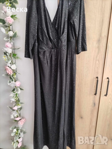 Голям размер елегантна рокля, снимка 2 - Рокли - 52816421