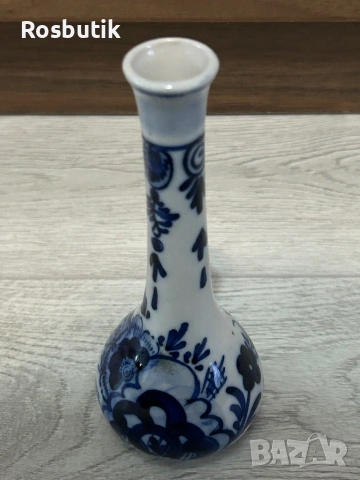 Антикварна ръчно рисувана порцеланова ваза , снимка 2 - Вази - 53413332