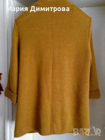 Жилетка 100% вълна - цвят горчица, снимка 4 - Жилетки - 38948007