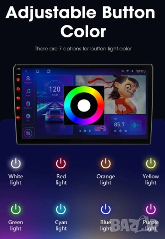 9” 2-DIN мултимедия с Android 12, 8-core 1.6GHz, 4/64GB, RDS, снимка 4 - Аксесоари и консумативи - 53311367