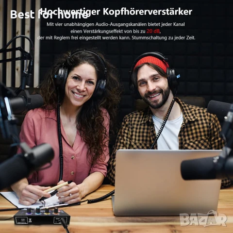 ALLWIN 4-канален мини усилвател за слушалки, метален моно/стерео, снимка 7 - Ресийвъри, усилватели, смесителни пултове - 51202308