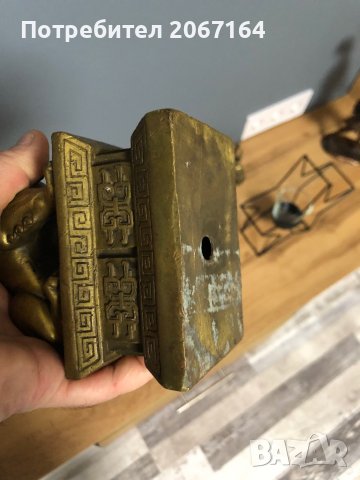 Бронзова фигура на китайско куче Фу, снимка 12 - Колекции - 44036377