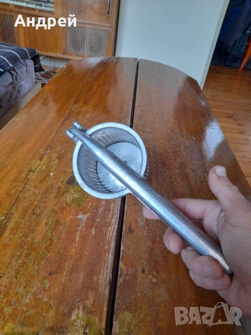 Стара алуминиева преса за картофи, снимка 3 - Други ценни предмети - 53608345