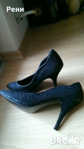 Тъмно сиви обувки, снимка 3 - Дамски обувки на ток - 26935653