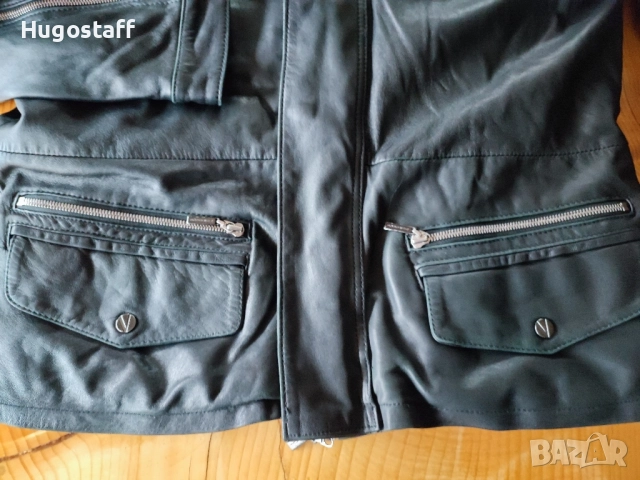 Оригинално МАРКОВО мъжко кожено яке VERSACE Л , снимка 14 - Якета - 49384957