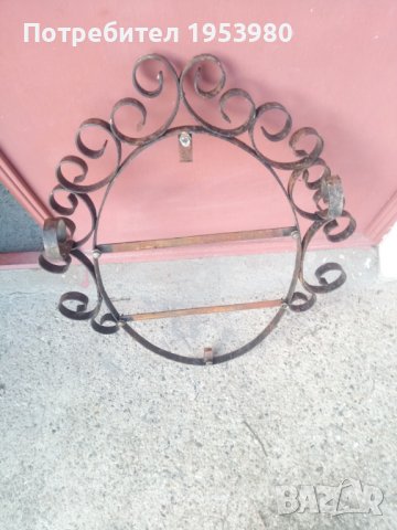 Стара желязна рамка за огледало, снимка 4 - Антикварни и старинни предмети - 39000237