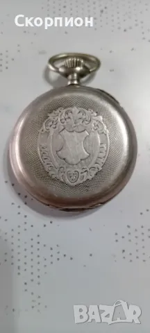 Швейцарски джобен СРЕБЪРЕН часовник - Класика в жанра - Рядък, снимка 6 - Джобни - 48925860