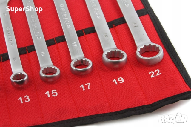 Полски Комплект 12 бр звездогаечни ключове MAR-POL от 6 до 22 мм ключ, снимка 3 - Други инструменти - 52542541