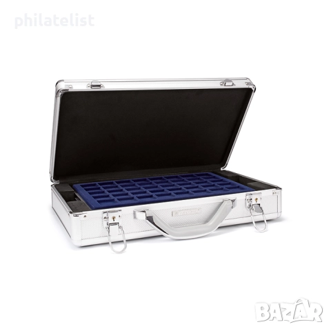 Leuchtturm Cargo L 6 алуминиев куфар с 6 табли за 198 монети , снимка 2 - Нумизматика и бонистика - 35285826