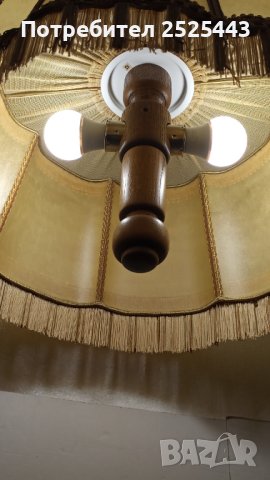 Абажур (лампион) Е27 - с 2 Нови LED крушки 10W - 4000K, снимка 4 - Лампи за таван - 43824157