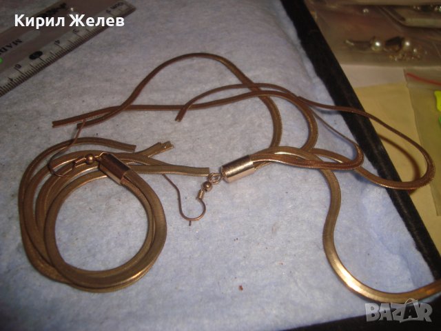 ЗЛАТИСТИ НЕЖНИ ЛЕНТОВИДНИ РЕТРО АРТ ОБЕЦИ 6939, снимка 6 - Обеци - 36635572