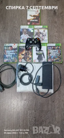 XBOX 360  + 7 диска безжичен контролер , снимка 4 - Настолни игри - 49771415