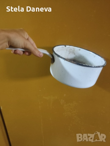 Стари емайлирани съдове за саксии/декорация, снимка 9 - Антикварни и старинни предмети - 51624852