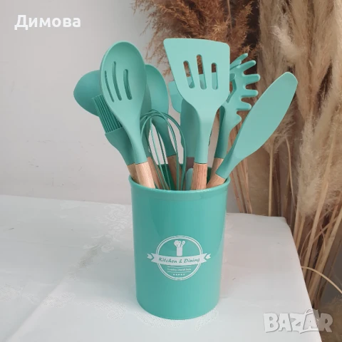 К-т прибори силикон , снимка 6 - Прибори за хранене, готвене и сервиране - 50790673