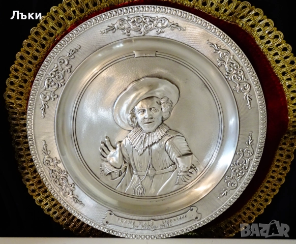 Калаена чиния Веселият пияница,Frans Hals,WMF,барок. , снимка 11 - Антикварни и старинни предмети - 52586967