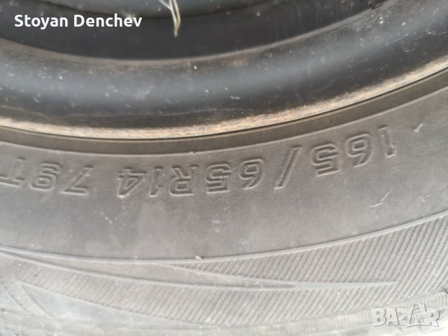 Железни джанти със зимни гуми за мицубиши 14 цола, снимка 2 - Гуми и джанти - 51771020