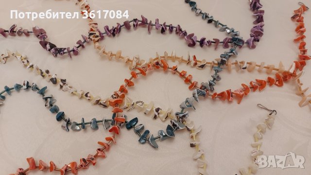 Колие, гердан, огърлица от естествен седеф, снимка 2 - Колиета, медальони, синджири - 39379285