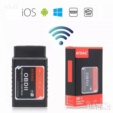 WiFi ELM327 V1.5 OBD2 адаптер за автодиагностика за iOS устройства, снимка 3 - Аксесоари и консумативи - 27521921