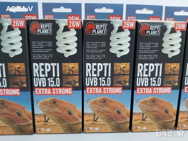 Крушка за терариум REPTI UVB 15.0 EXTRA STRONG 26W, снимка 1 - Терариуми и оборудване - 32671957