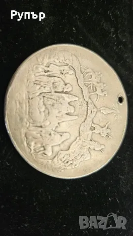 Сребърна кръщелка, снимка 3 - Колиета, медальони, синджири - 50046793