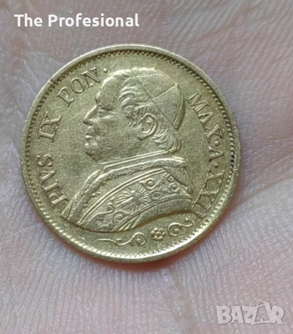 Златна монета 10 лири Ватикана