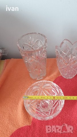 Кристални вази купички, снимка 2 - Сервизи - 41632649