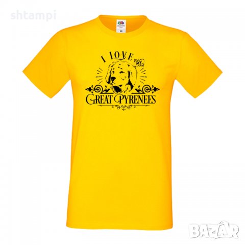 Мъжка тениска I Love My Great Pyrenees Dog,Куче, животно,подарък,изненада, снимка 8 - Тениски - 36934273