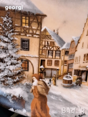 немска декоративна порцеланова чиния Kaiser 27/2 , снимка 5 - Декорация за дома - 51558151