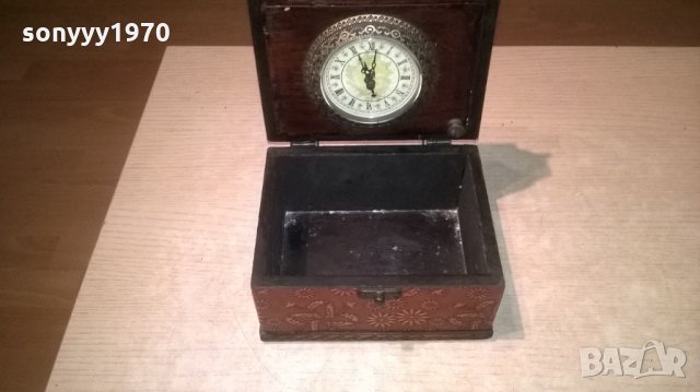 АНТИКА СТАРА КУТИЯ С ЧАСОВНИК-18Х14Х12СМ, снимка 5 - Колекции - 27970804