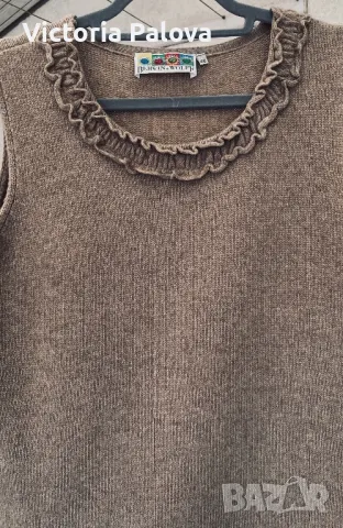 Скъпа блуза без ръкави BERWIN & WOLFF 100% вълна 