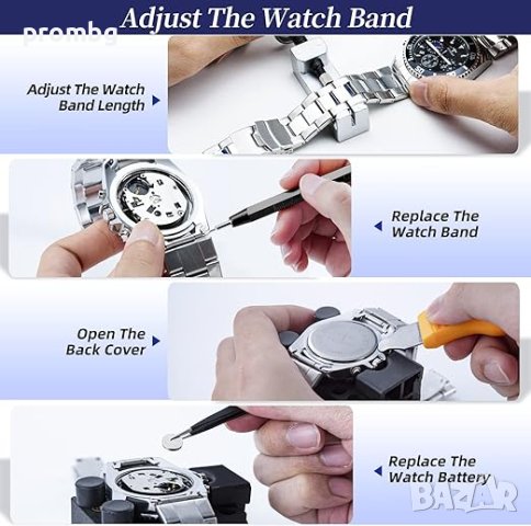 часовникарски комплект за ремонт на часовник, 147 ч, модел SML, снимка 3 - Други инструменти - 43194823