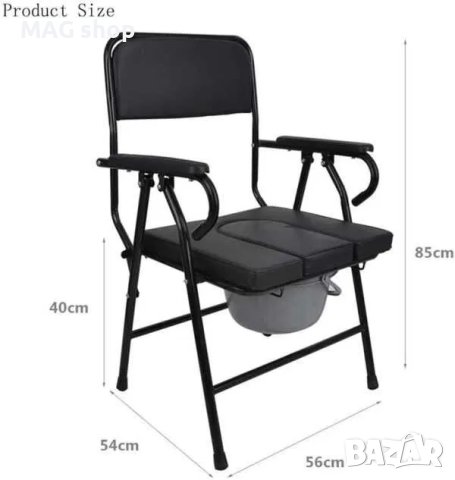 ПРОМО! НОВ Комбиниран стол за баня и тоалетна Санитарен тоалетен стол, снимка 4 - Тоалетни столове - 43822687