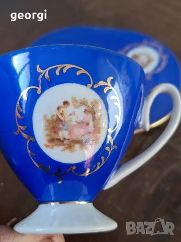 двоен порцеланов сет за кафе Ромео и Жулиета полски порцелан  24/4, снимка 4 - Чаши - 49580478