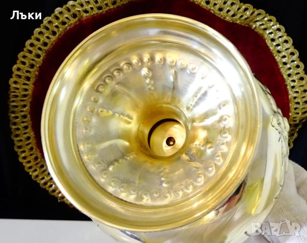 Приказен викториански бронзов бокал за вино 600 мл. , снимка 11 - Антикварни и старинни предмети - 52515171