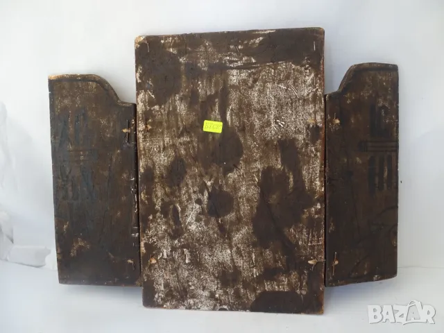 Православна дървена икона - триптих , снимка 8 - Антикварни и старинни предмети - 47990416