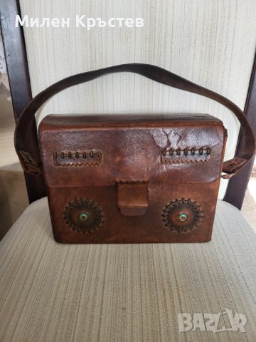 Винтидж дамска чанта Genuine Leather от 60те години , снимка 10 - Чанти - 42970247