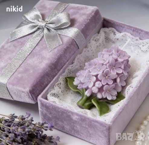 голям люляк силиконов молд форма фондан гипс шоколад смола свещ, снимка 3 - Форми - 53263817