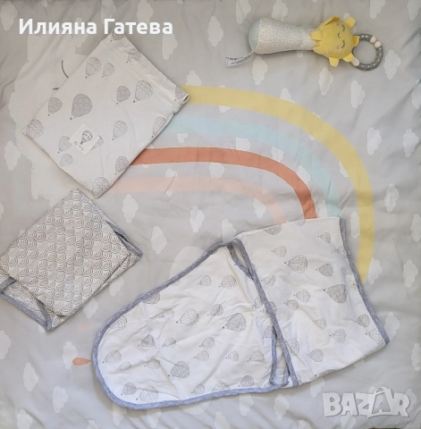 Нови 2 бр Mamas and papas бебешко чувалче пелена за новородено 0-3м