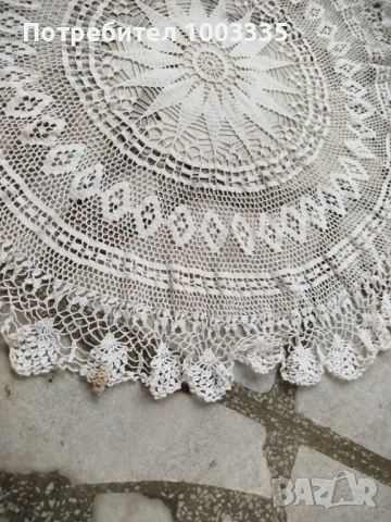 Ръчно плетена покривка , снимка 5 - Покривки за маси - 52876136