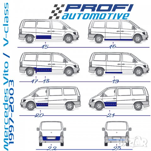 РЕМОНТНИ ПАНЕЛИ / ЛАМАРИНИ / ВЕЖДИ / КАЛНИЦИ за MERCEDES VITO / V-класа  -2003, снимка 2 - Части - 33238264