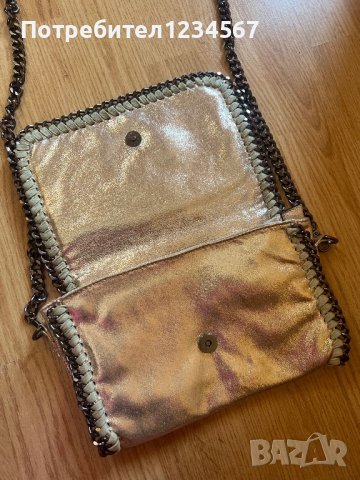 Нова дамска чанта в златисто Mona Lisa, снимка 2 - Чанти - 43907186