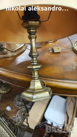 нощна лампа месинг, снимка 4 - Антикварни и старинни предмети - 49640904